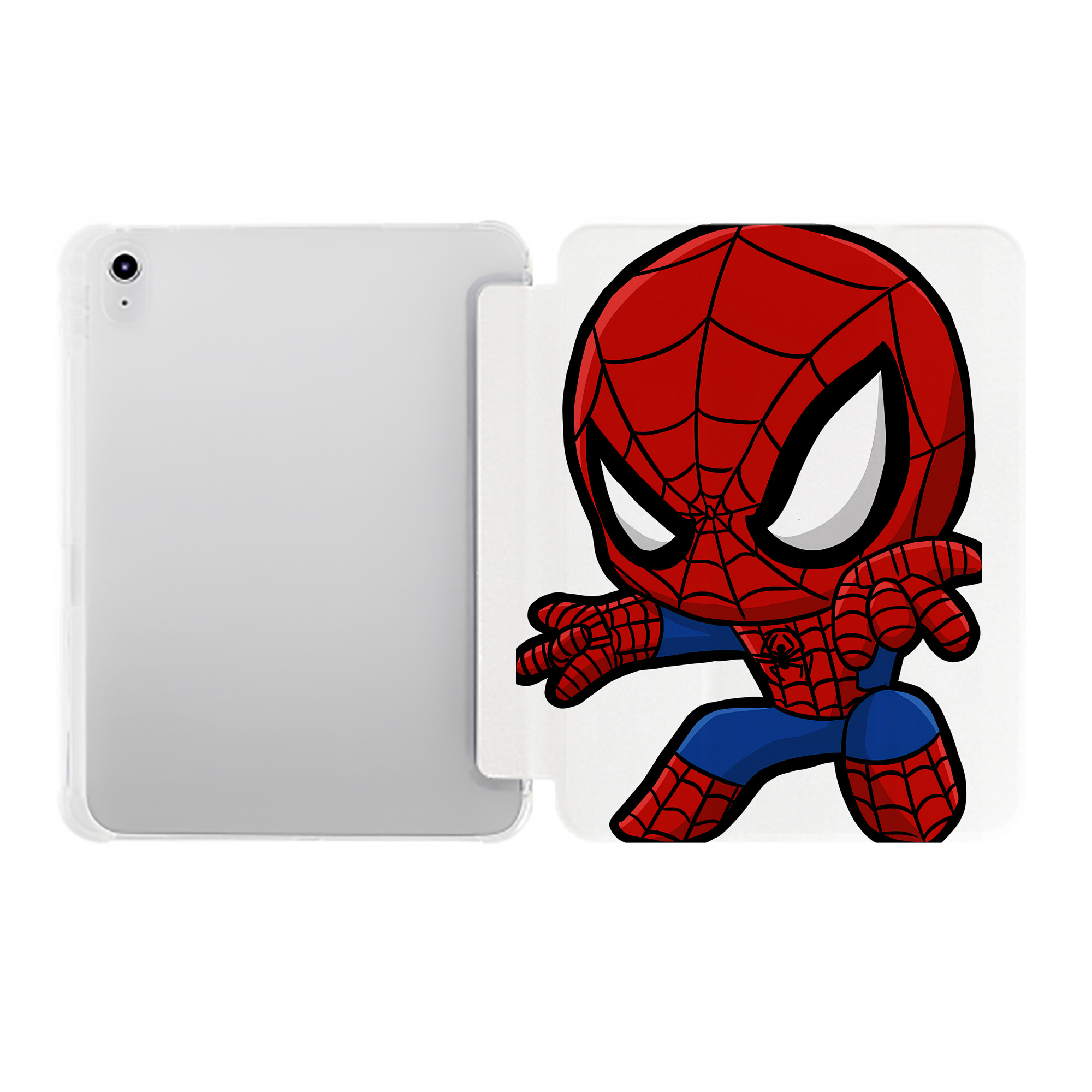 （画像用） Spider Man スパイダーマン IPad ケース ペン収納付き 三つ折りスタンド PUレザー×シリコン 対応機種9.5/10.5/10.9インチ